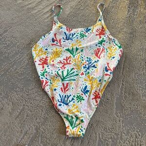 J Crew one piece bathing suit swimsuit PLAYA Colorful Resort reef medium new